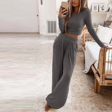 Knitted Casual Home Two Piece Suit