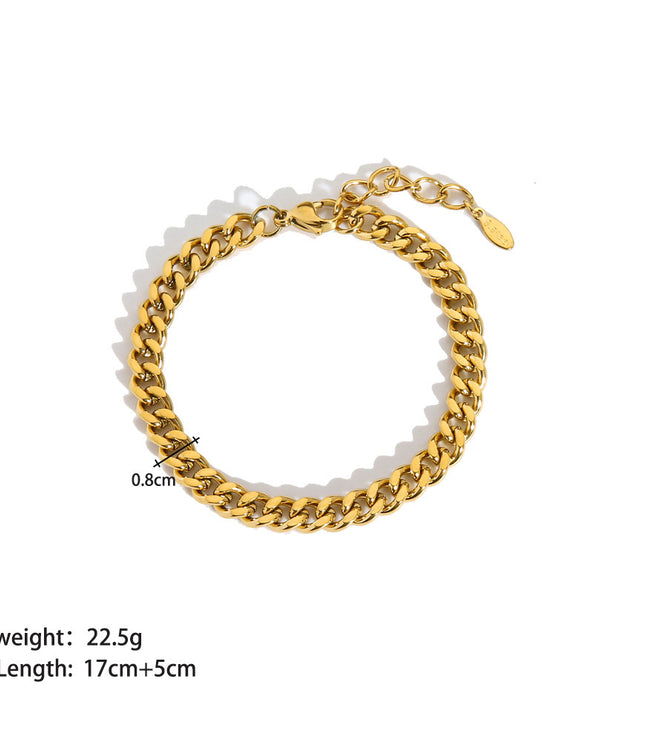 Stainless Steel Ornament Bracelet Female