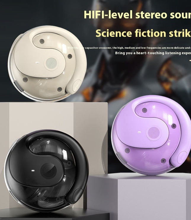 AI Translation Small Coconut Ball Wireless Bluetooth Headset Ear-mounted Headset