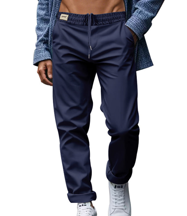 Men's Trousers With Pockets Casual Loose Comfortable Quick-drying Waist-tied Pants