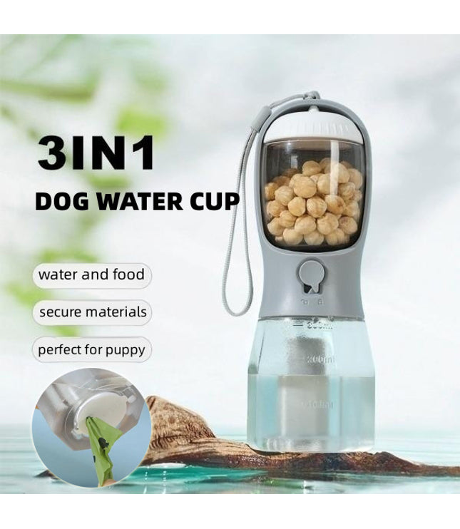 Dog Water Cup Drinking Food Garbage Bag Three-in-one Portable Small Multi-functional Pet Cups Pets Supplies