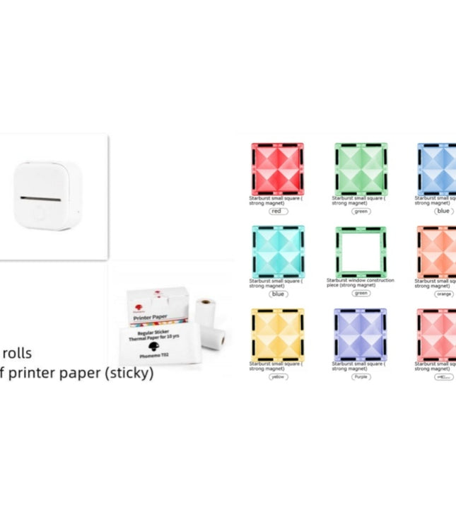 Portable Mini Thermal Label Printer Home Photo Printer Student Wrong Question Printer Bluetooth-compatible Mini Label Printer Price Tag