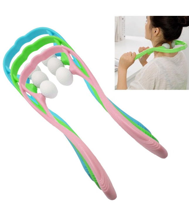 Plastic Pressure Point Therapy Neck Massageador Massagem Relieve Hand Roller Neck Massager For Neck Shoulder Trigger Point