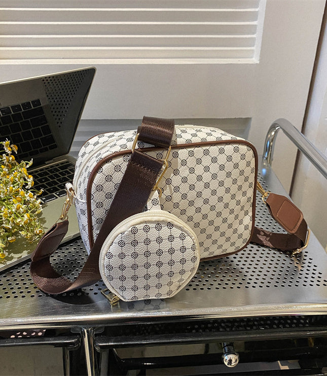 Vintage Pattern Crossbody Bags For Women Shoulder Shell Bag Trend Small Purse And Handbag Luxury Designer Female Square Bag Women's Bag
