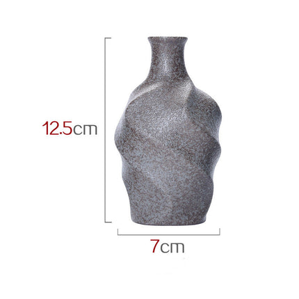 Minimalist Ceramic Art Vase – Black Zen Sculpture Design