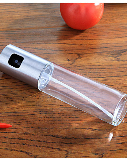 BBQ Healthy Kitchen Cooking Oil Vinegar Spray Bottle Push Type Oil Spray BottlePump Oil Tank Leakproof BBQ Sprayer BBQ Tools Kitchen Gadgets