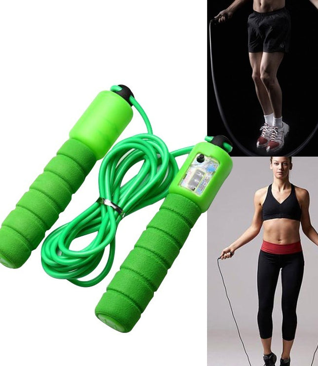 Skipping Rope With Counter Adjustable Length Counter Wear-resistant Foam Cotton Handle JumpRope Exercise Portable Sports Training Equipment