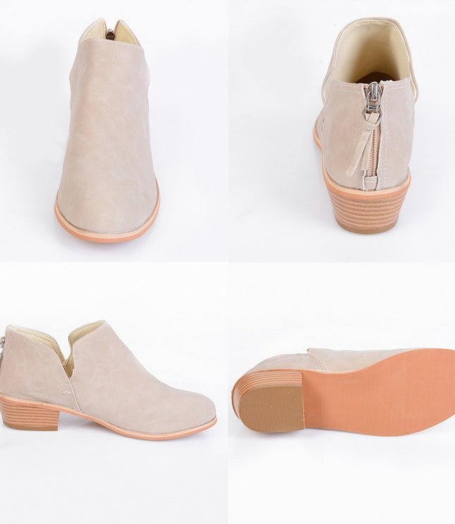 Autumn Women Shoes Retro High Heel Ankle Boots
