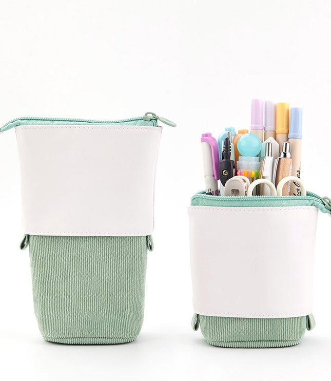 Multifunctional Creative Corduroy Retractable Pencil Case