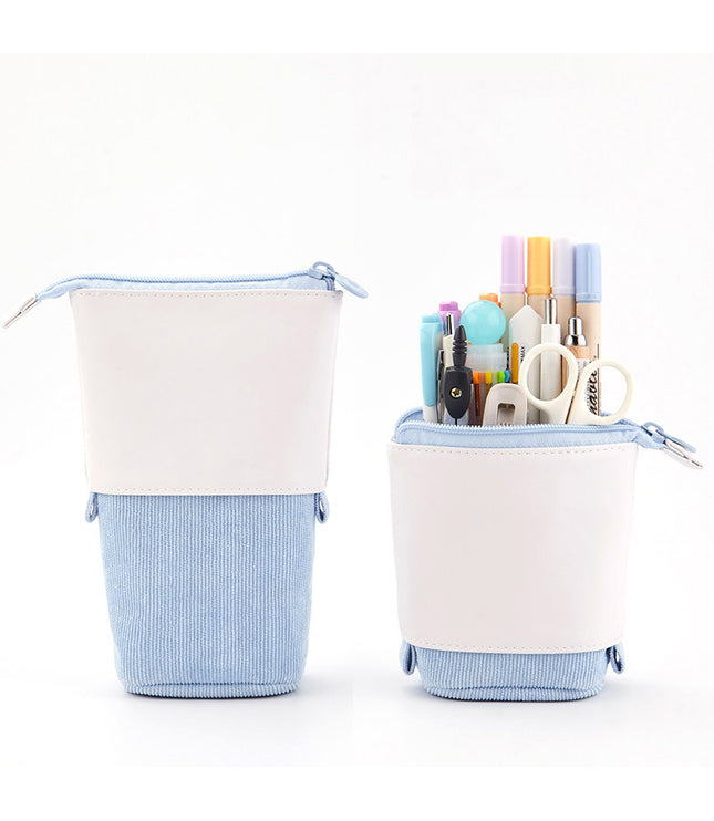 Multifunctional Creative Corduroy Retractable Pencil Case