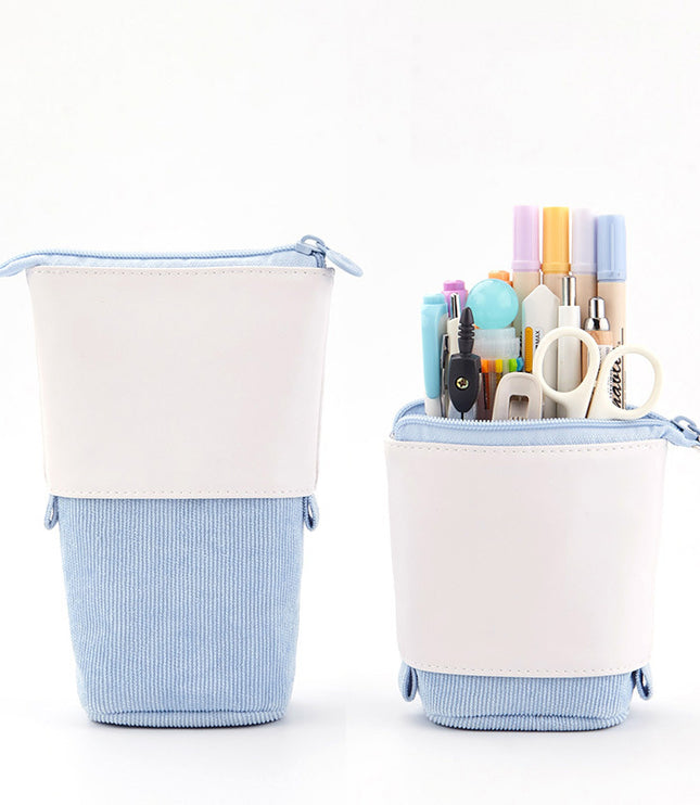 Multifunctional Creative Corduroy Retractable Pencil Case