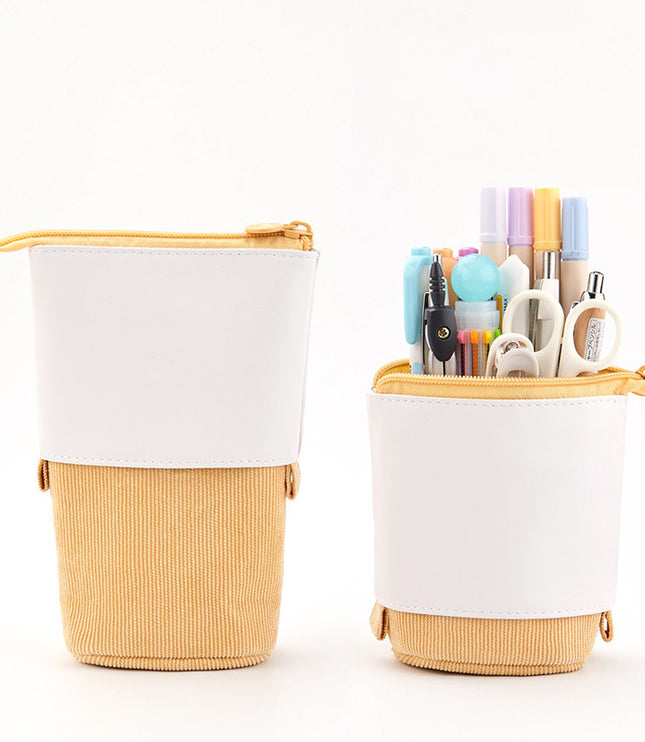 Multifunctional Creative Corduroy Retractable Pencil Case