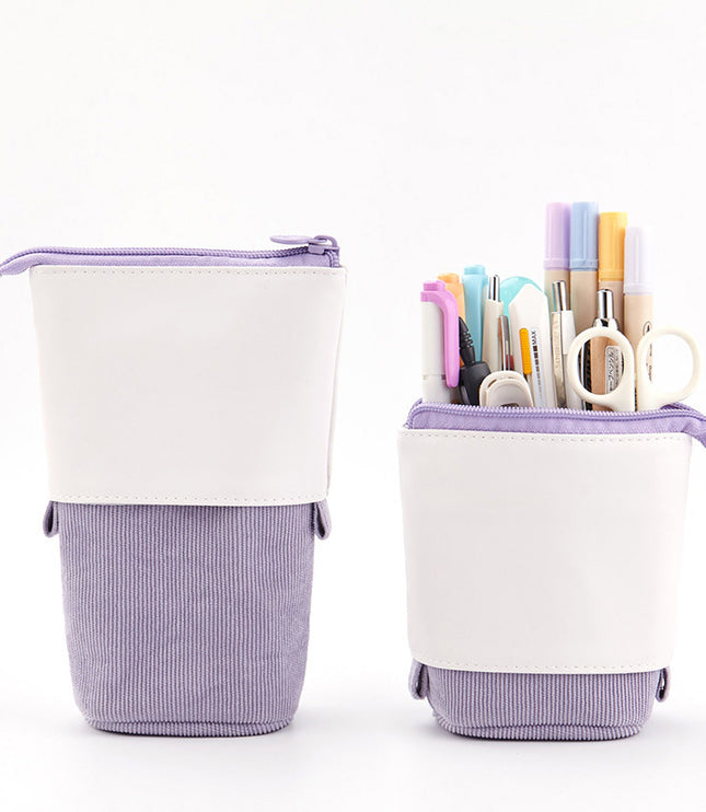 Multifunctional Creative Corduroy Retractable Pencil Case