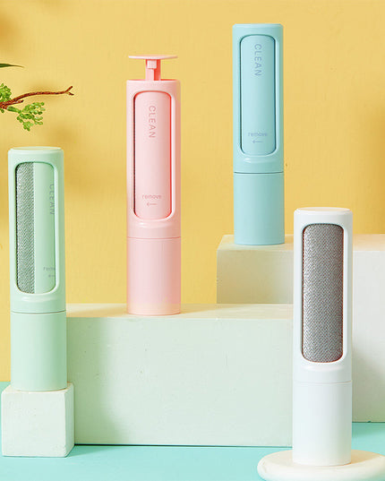 2-1 Reusable Pet Hair Remover Brush Lint Roller Portable Effective Self Cleaning Tool for Cat Dog Fur Hair Dust Removal Brush