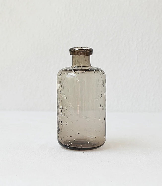 Vintage Bubble Glass Vase Set – Decorative Minimalist Bottles