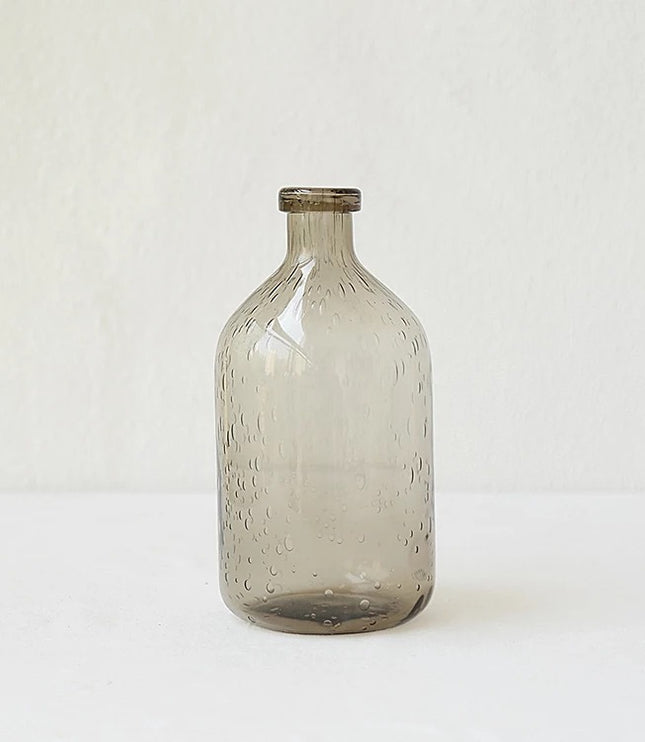 Vintage Bubble Glass Vase Set – Decorative Minimalist Bottles