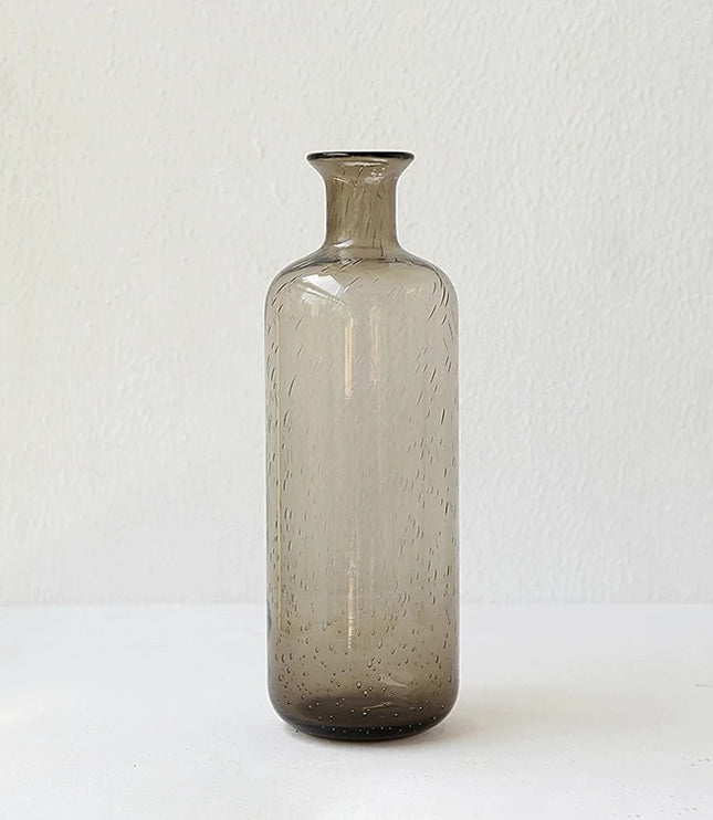 Vintage Bubble Glass Vase Set – Decorative Minimalist Bottles