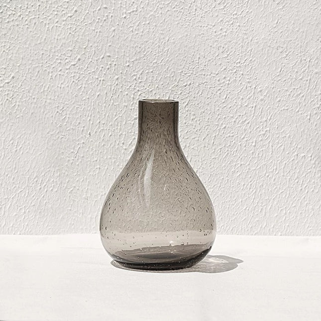 Vintage Bubble Glass Vase Set – Decorative Minimalist Bottles