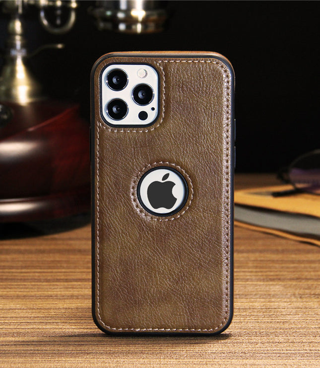 Car Line Leather Grain Stitching Mobile Phone Case All-inclusive Protective Cover