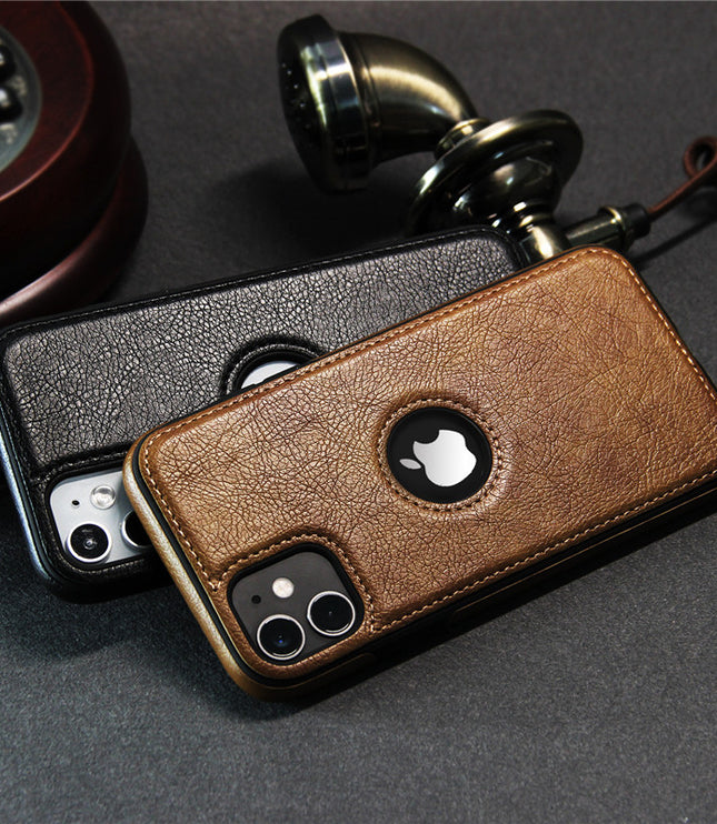 Car Line Leather Grain Stitching Mobile Phone Case All-inclusive Protective Cover