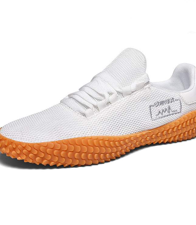 Spring and Summer Flying Woven Casual Shoes Large Men's Shoes Beathable Korean Forrest Gump Sneakers