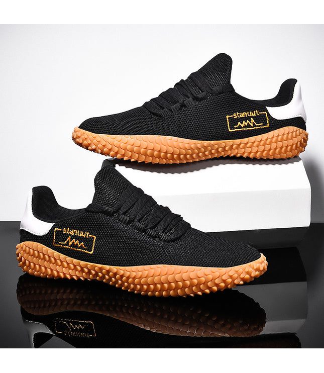 Spring and Summer Flying Woven Casual Shoes Large Men's Shoes Beathable Korean Forrest Gump Sneakers