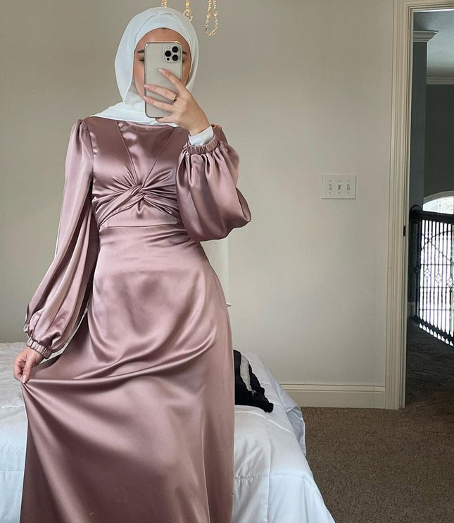 Ramadan Eid Mubarak Kaftan Dubai Abaya Turkey Muslim Women Hijab Satin Dress Islam Caftan Marocain Dresses Vestidos Robe Femme