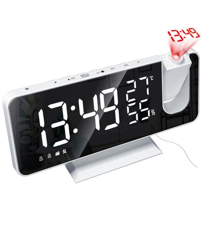 Fm Radio, Led Digital Smart Alarm Clock, Electronic Watch, Table Clock, Usb Alarm Clock With Projection Time, Snooze