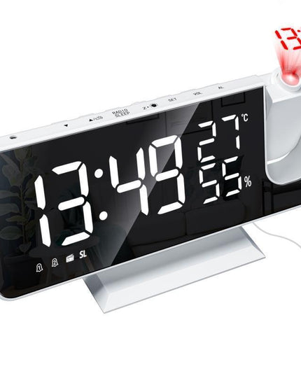 Fm Radio, Led Digital Smart Alarm Clock, Electronic Watch, Table Clock, Usb Alarm Clock With Projection Time, Snooze