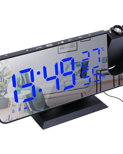 Fm Radio, Led Digital Smart Alarm Clock, Electronic Watch, Table Clock, Usb Alarm Clock With Projection Time, Snooze