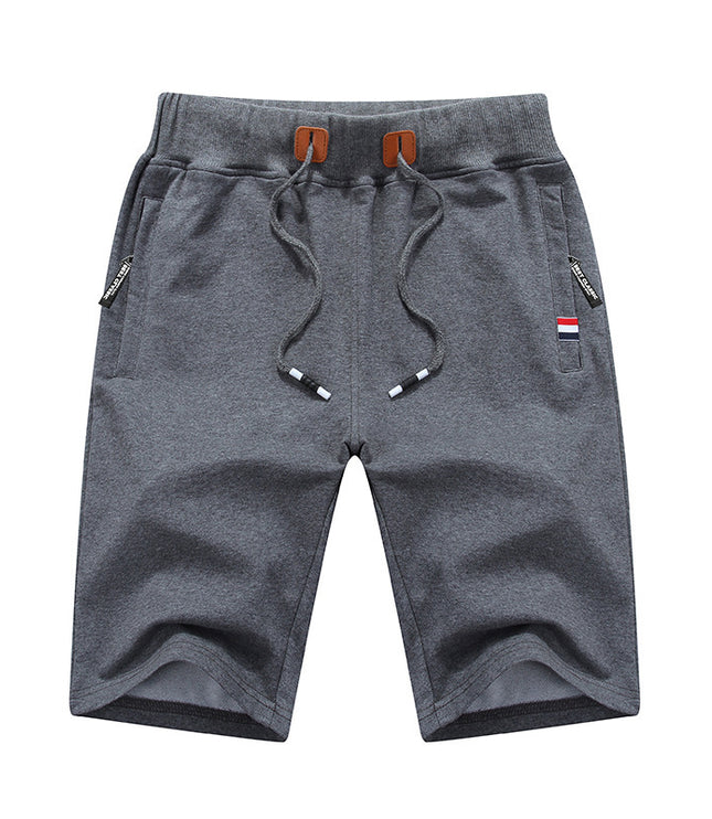 Shorts Men's Summer Five Point Pants Sports Running Pants Knit Pants Loose Men's Solid Color Plus Size Casual Pants