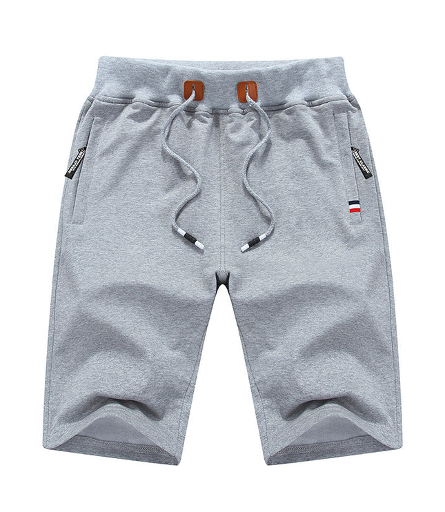 Shorts Men's Summer Five Point Pants Sports Running Pants Knit Pants Loose Men's Solid Color Plus Size Casual Pants
