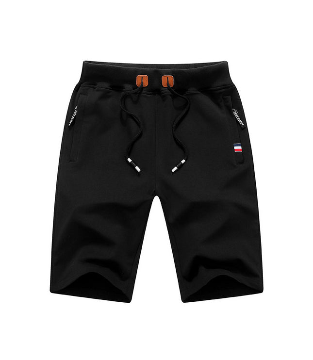 Shorts Men's Summer Five Point Pants Sports Running Pants Knit Pants Loose Men's Solid Color Plus Size Casual Pants