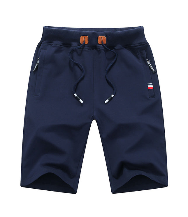 Shorts Men's Summer Five Point Pants Sports Running Pants Knit Pants Loose Men's Solid Color Plus Size Casual Pants