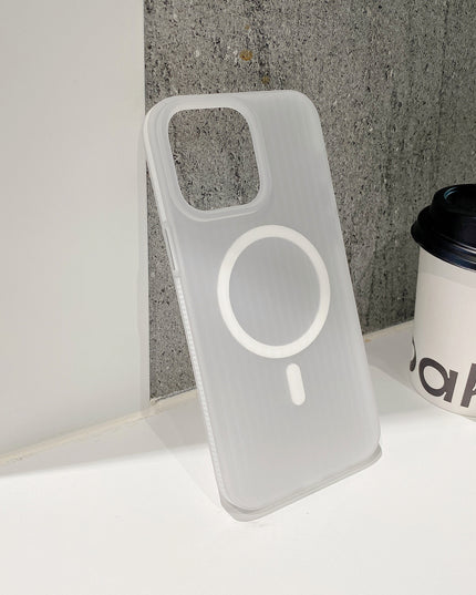 Phone Case Corrugated Grating Magnetic Contrast Color Non-slip