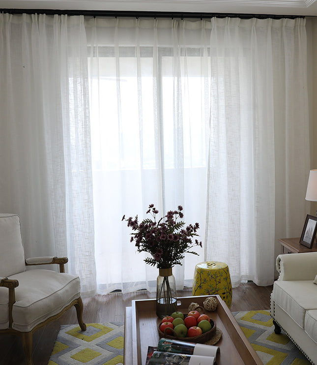 Fashionable cotton and linen curtains