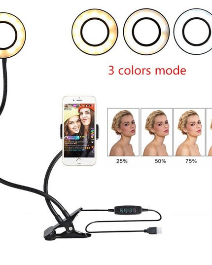 LED Selfie Ring Light for Live Adjustable Makeup Light-8cm Stand