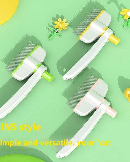 Cat Comb Tie Removal Floating Hair Magic Long Hair Pet Self-Cleaning Row Dog Cat Comb Grooming Supplies Flea Removal Brush Pets Products