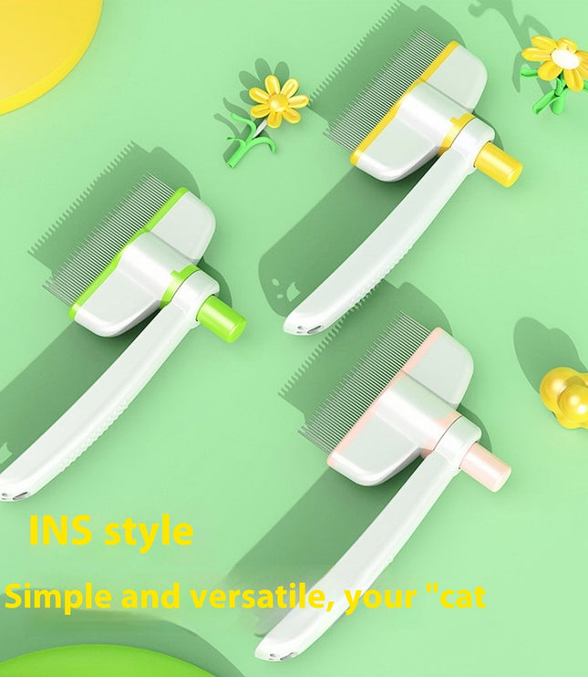 Cat Comb Tie Removal Floating Hair Magic Long Hair Pet Self-Cleaning Row Dog Cat Comb Grooming Supplies Flea Removal Brush Pets Products