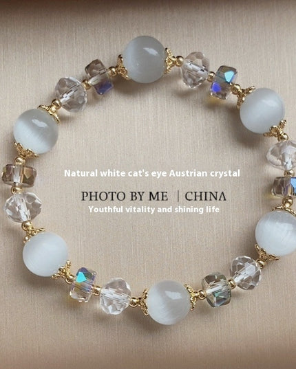 Fashion Ornament Natural White Opal Bracelet 10mm