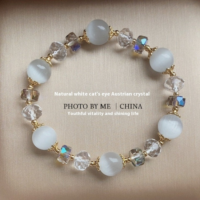 Fashion Ornament Natural White Opal Bracelet 10mm