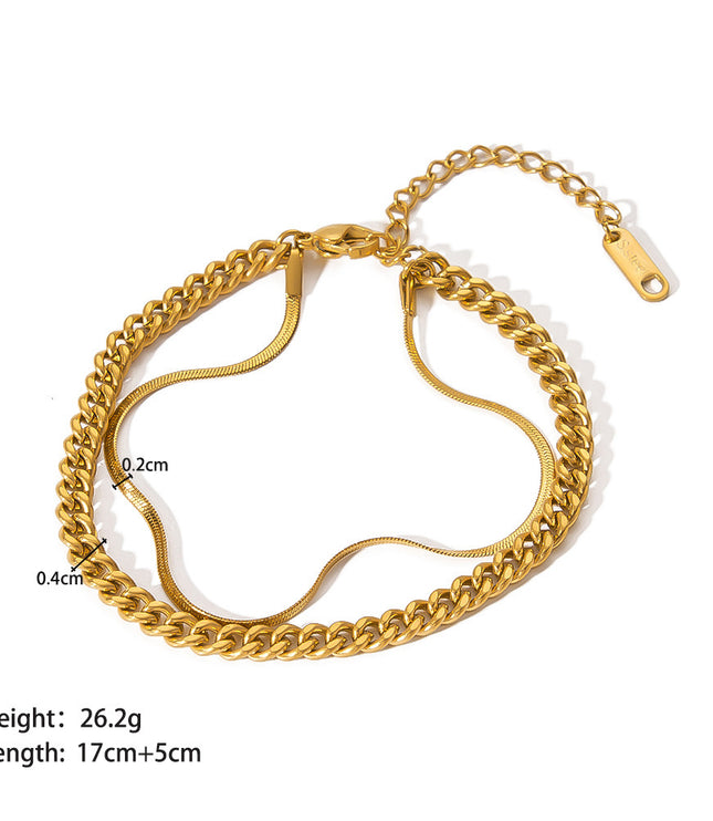 Stainless Steel Ornament Bracelet Female