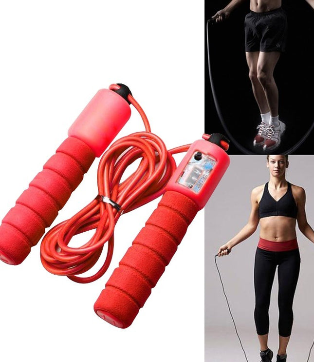 Skipping Rope With Counter Adjustable Length Counter Wear-resistant Foam Cotton Handle JumpRope Exercise Portable Sports Training Equipment