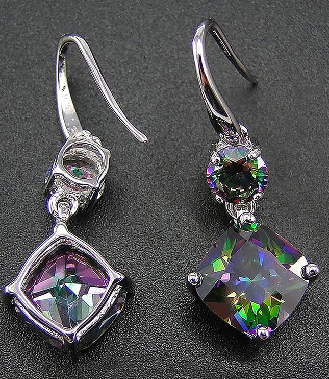 Geometric Copper Earrings – Modern Multicolor Statement Jewelry