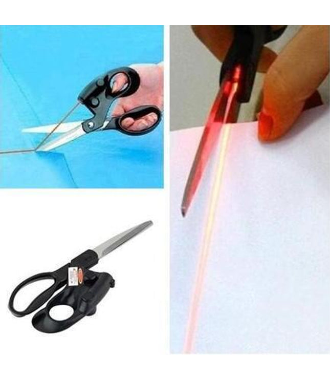 Professional Laser Guided Scissors For Home Crafts Wrapping Gifts Fabric Sewing Cut Straight Fast Scissor Shear