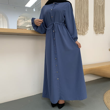 Full-button dress with a neat lapel