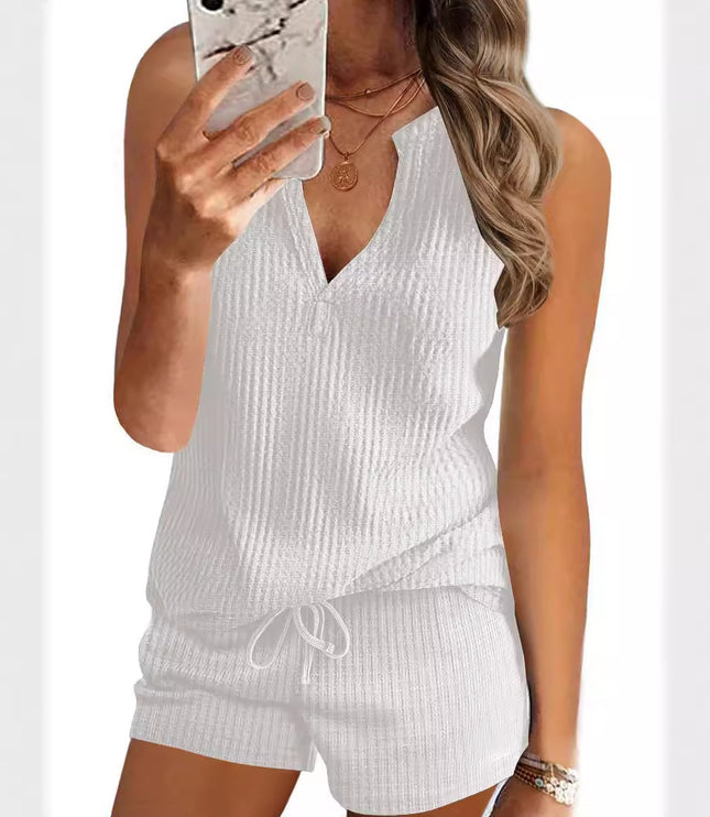 Ladies Loose Fashion Sports V-neck Women's Suit