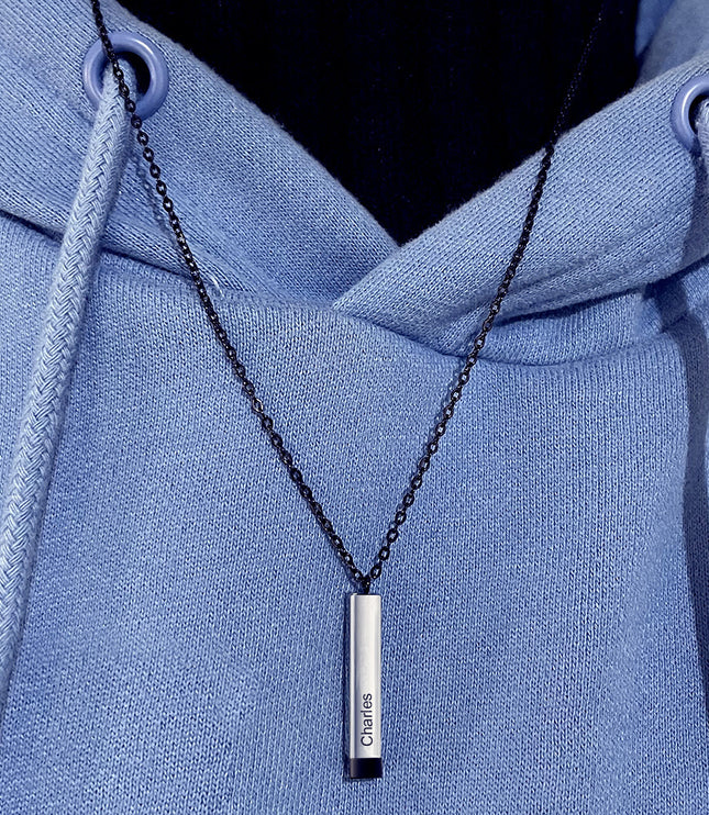 Customize Lovers Name Stainless Steel Necklace Remember Your Most Meaningful Phrase Word