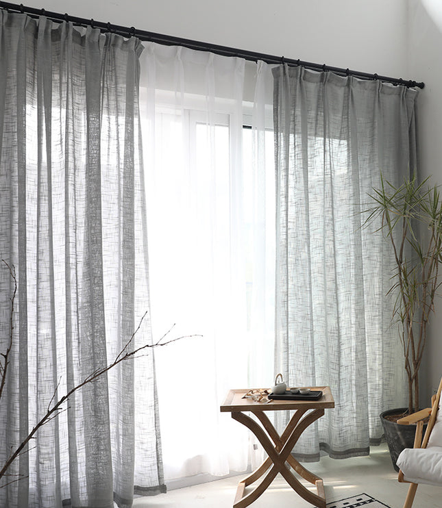 Fashionable cotton and linen curtains
