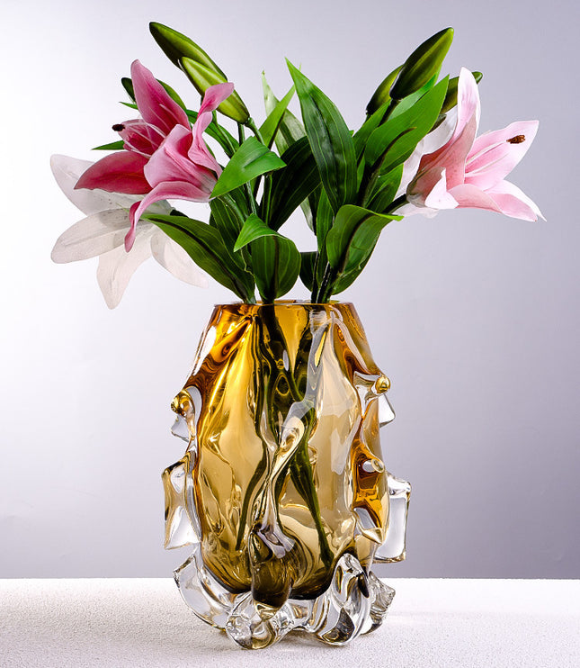 Creative Crystal Glass Vase Flower Arrangement Art Ornaments